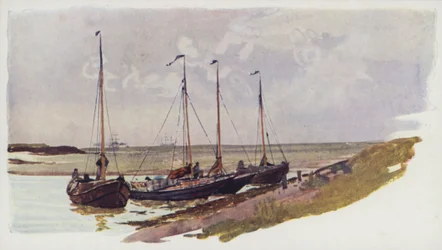 Niederländische Muschelboote in Vlissingen